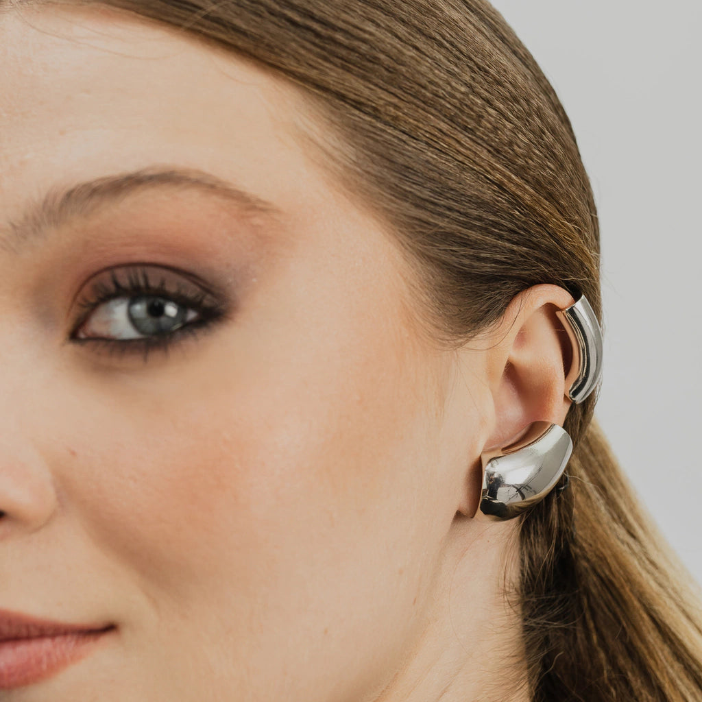 Pircing Clip Earrings With Smooth Finish